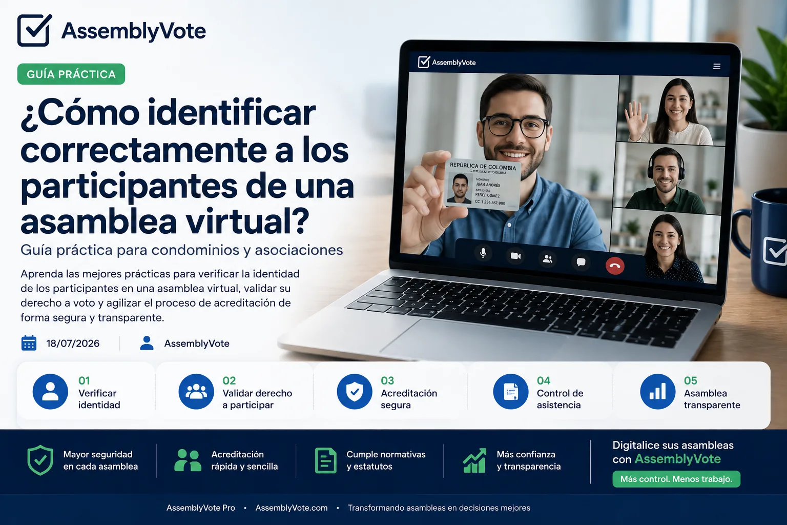 ¿Cómo identificar correctamente a los participantes de una asamblea virtual? Guía práctica para condominios y asociaciones