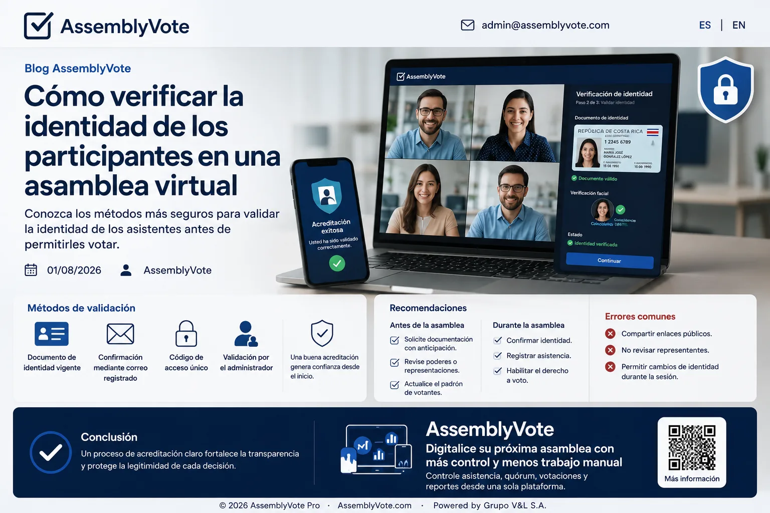 Cómo verificar la identidad de los participantes en una asamblea virtual