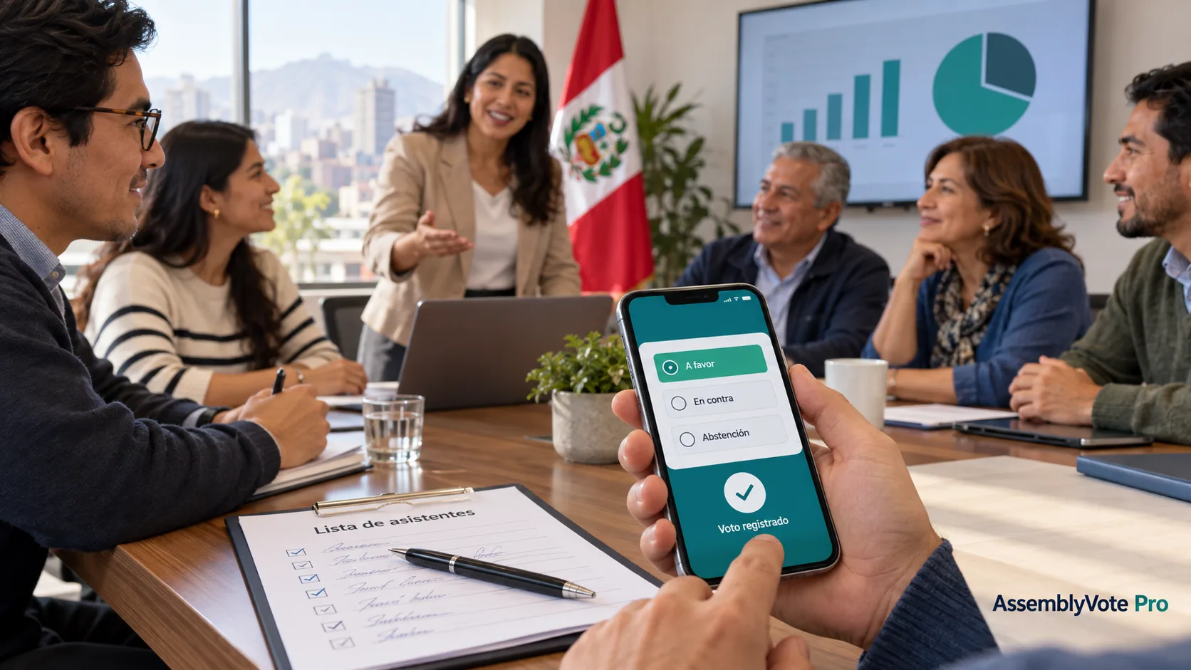 Votaciones electrónicas en Perú: de una lista de asistentes a una decisión que pueda explicarse